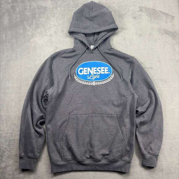 Port & Company Other - Genesee Beer Hoodie Men's Medium Gray Graphic Print Drawstring Hooded Pullover